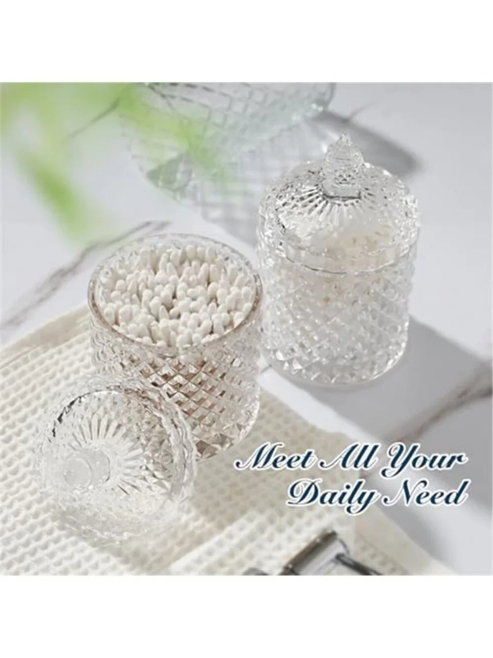 Bathroom Accessories Set, 4 Pack Clear Glass Bath Accessory Sets Soap Dispenser